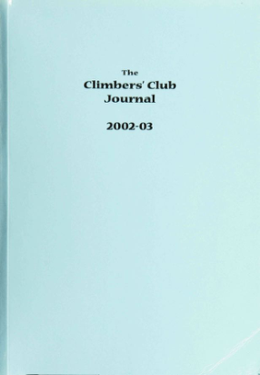 Climbers' Club 2002-03 Journal cover